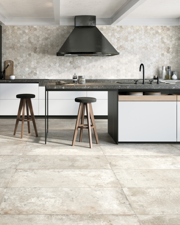 Tyles keramische tegels betonlook keuken groot formaat